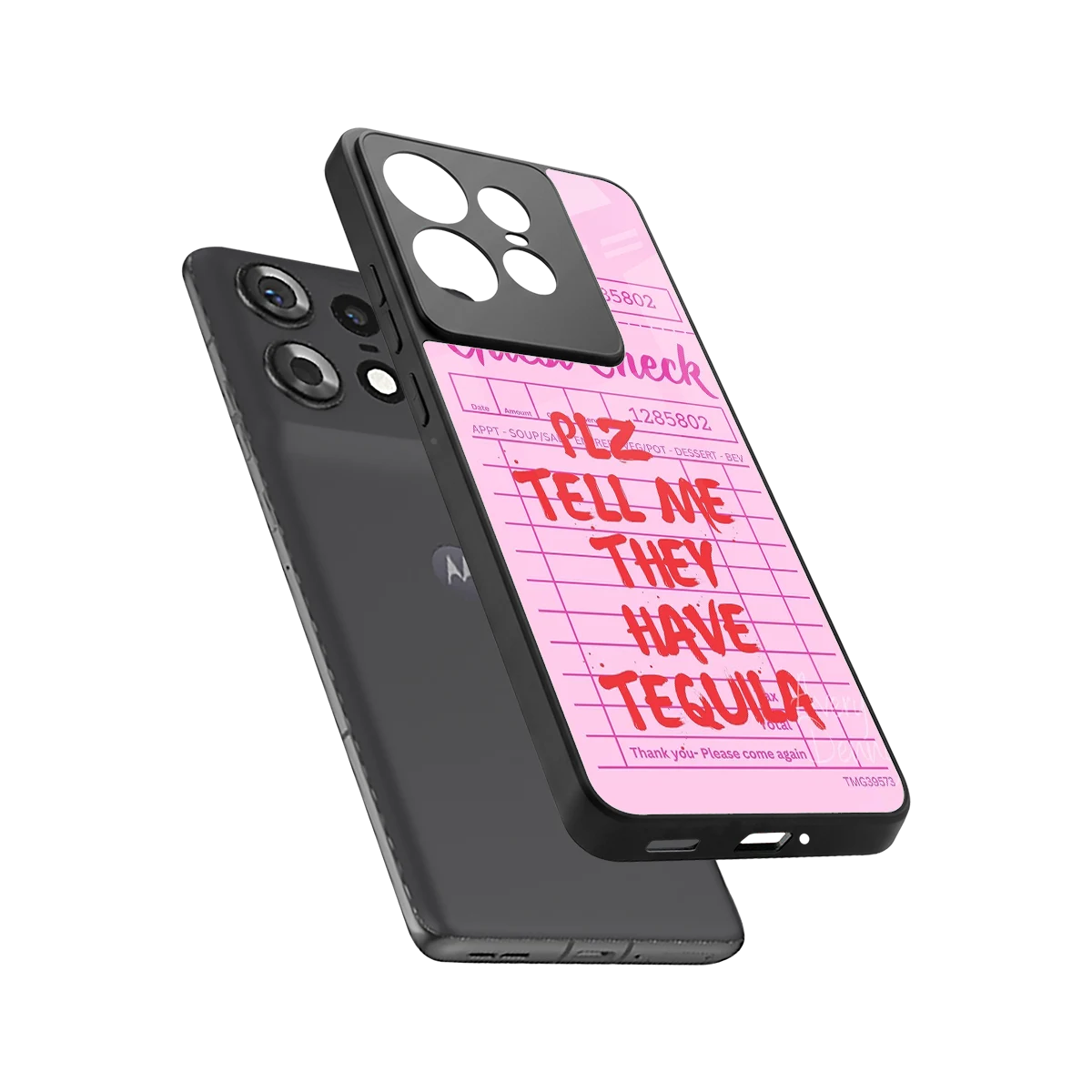 Tequila Hunt sleek motorola edge 50 pro cover with tempered glass back and TPU edges