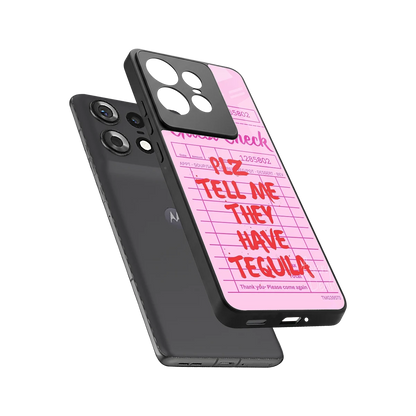 Tequila Hunt sleek motorola edge 50 pro cover with tempered glass back and TPU edges