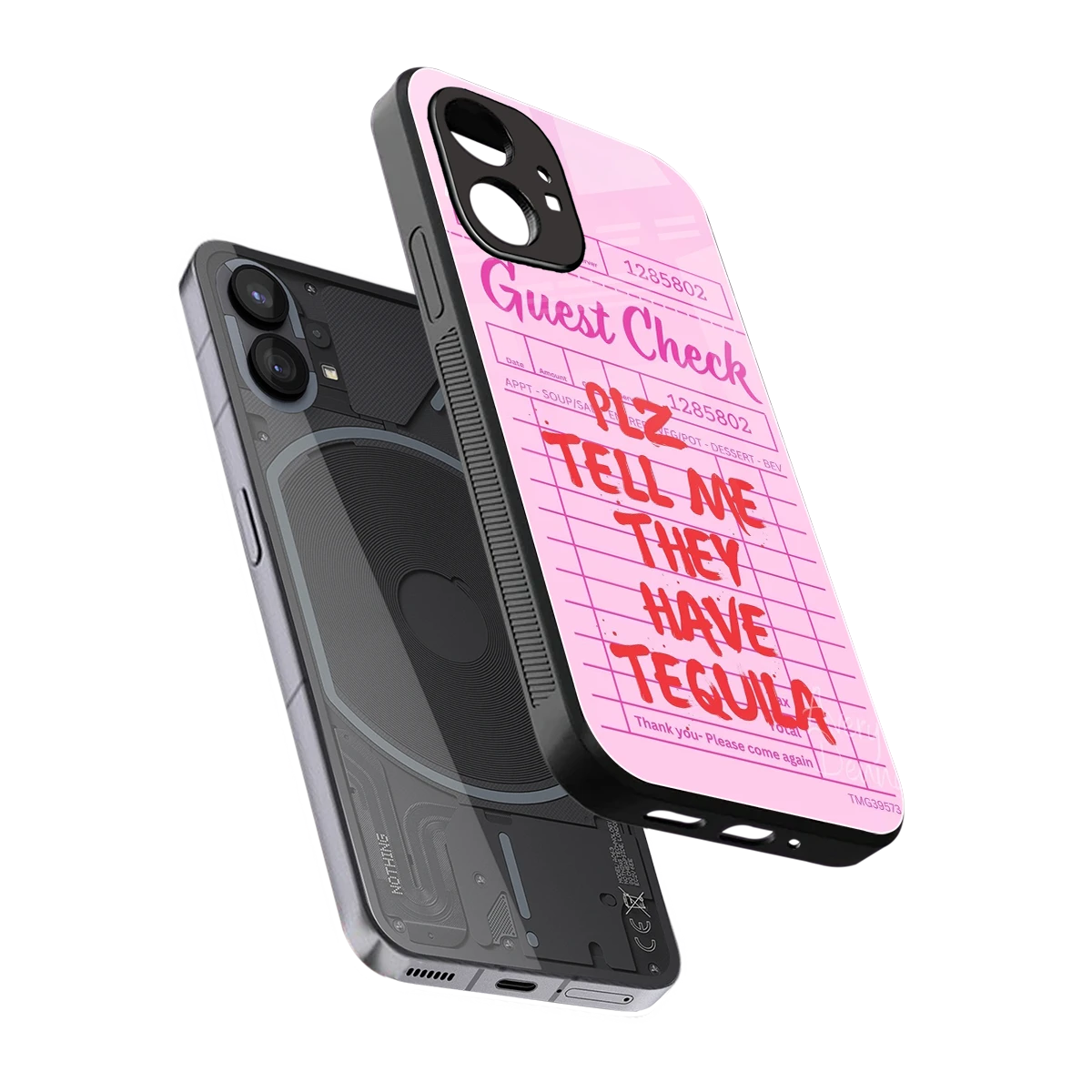 Tequila Hunt sleek nothing phone 1 cover with tempered glass back and TPU edges