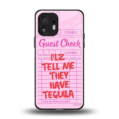 Tequila Hunt back phone cover | glass case for nothing phone 2