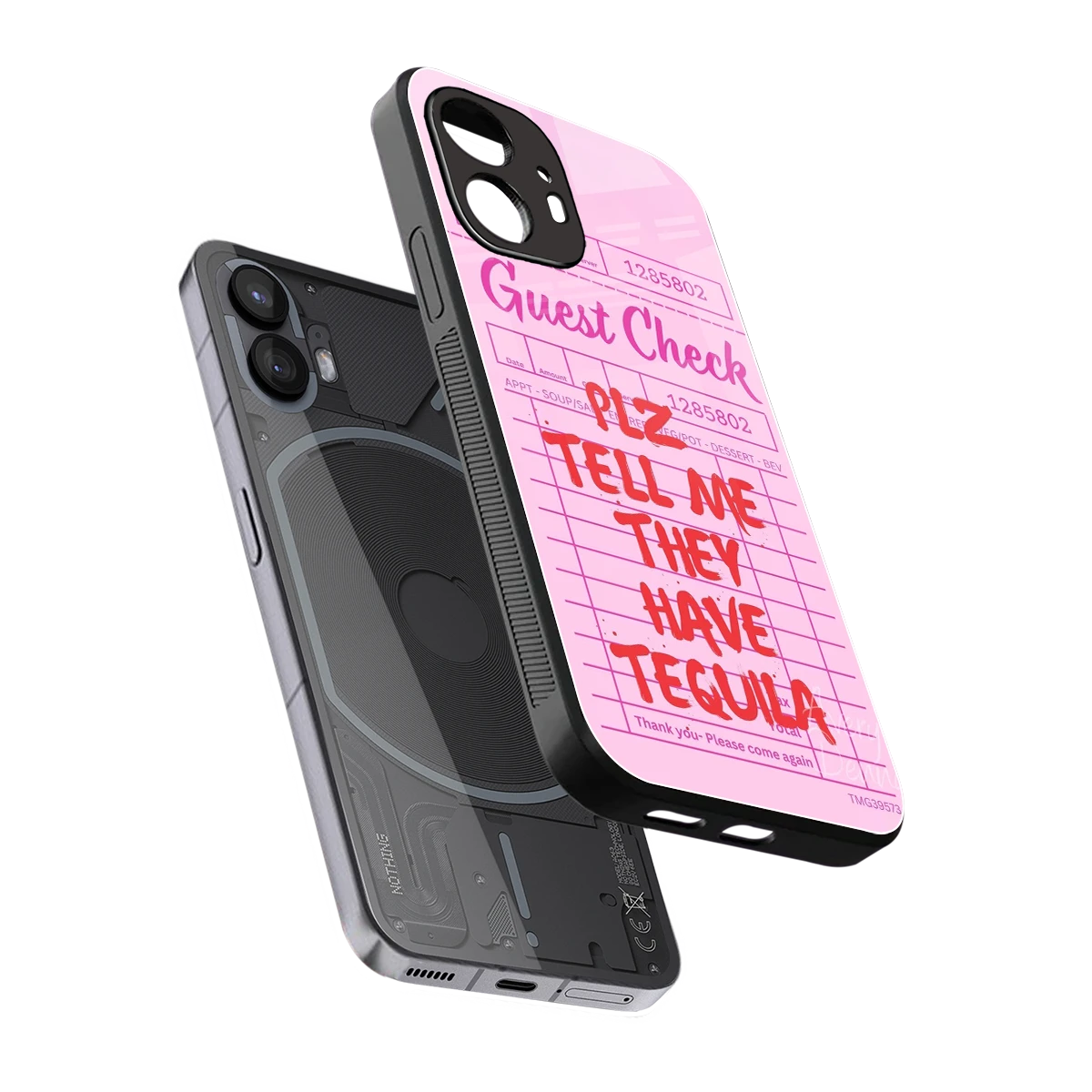 Tequila Hunt sleek nothing phone 2 cover with tempered glass back and TPU edges