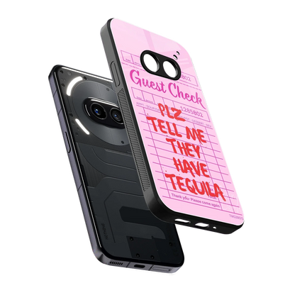 Tequila Hunt sleek nothing phone 2a cover with tempered glass back and TPU edges