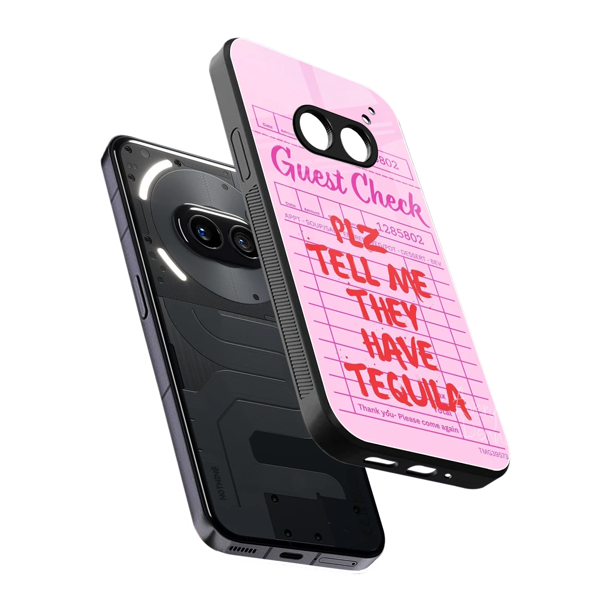 Tequila Hunt sleek nothing phone 2a plus cover with tempered glass back and TPU edges