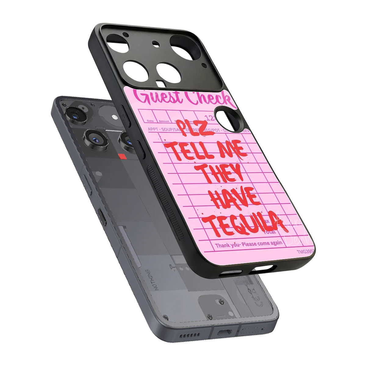 Tequila Hunt sleek nothing phone 3 cover with tempered glass back and TPU edges