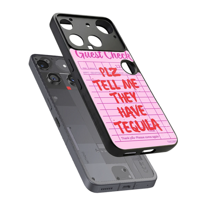 Tequila Hunt sleek nothing phone 3 cover with tempered glass back and TPU edges