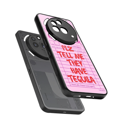 Tequila Hunt sleek nothing phone 3a pro cover with tempered glass back and TPU edges