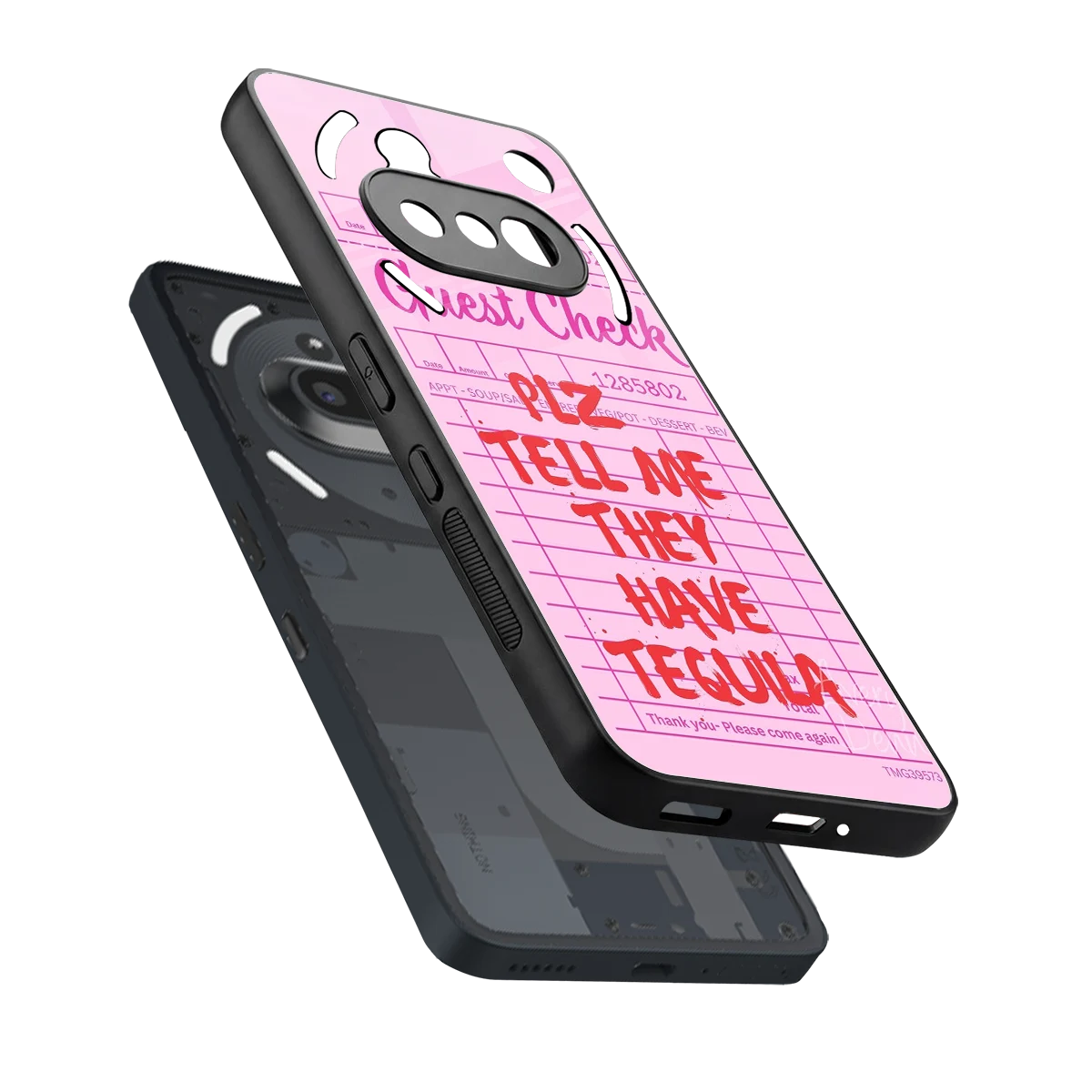 Tequila Hunt sleek nothing phone 3a cover with tempered glass back and TPU edges
