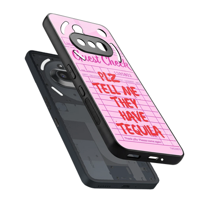 Tequila Hunt sleek nothing phone 3a cover with tempered glass back and TPU edges