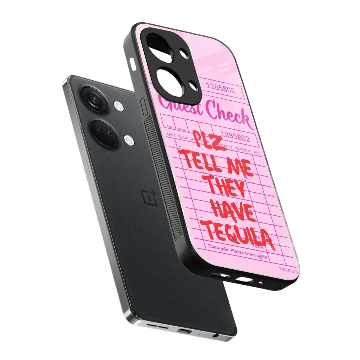 Tequila Hunt sleek oneplus nord 3 cover with tempered glass back and TPU edges