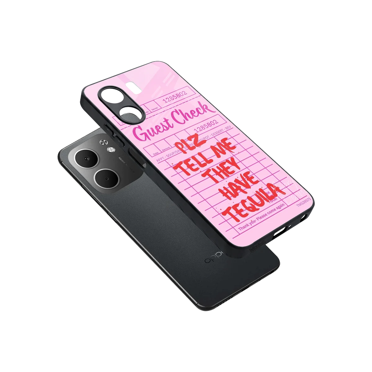 Tequila Hunt sleek oppo a5x 5g cover with tempered glass back and TPU edges