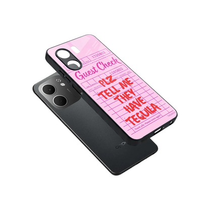 Tequila Hunt sleek oppo a5x 5g cover with tempered glass back and TPU edges