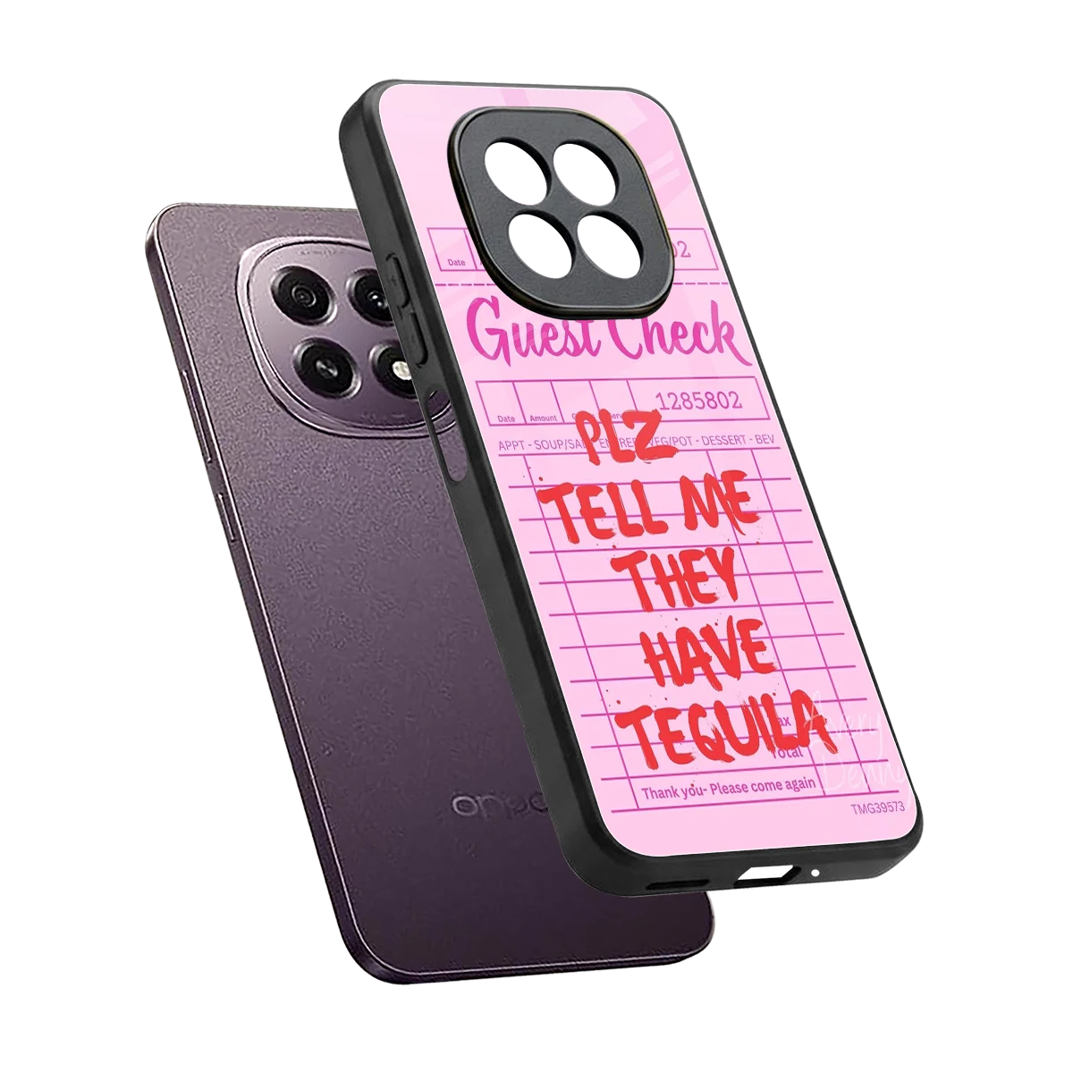 Tequila Hunt sleek oppo f29 5g cover with tempered glass back and TPU edges