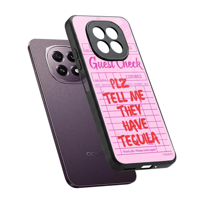 Tequila Hunt sleek oppo f29 5g cover with tempered glass back and TPU edges