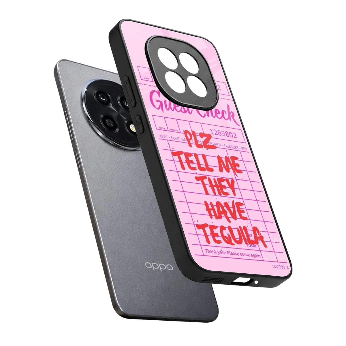 Tequila Hunt sleek oppo f29 pro 5g cover with tempered glass back and TPU edges