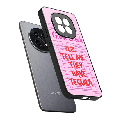 Tequila Hunt sleek oppo f29 pro 5g cover with tempered glass back and TPU edges