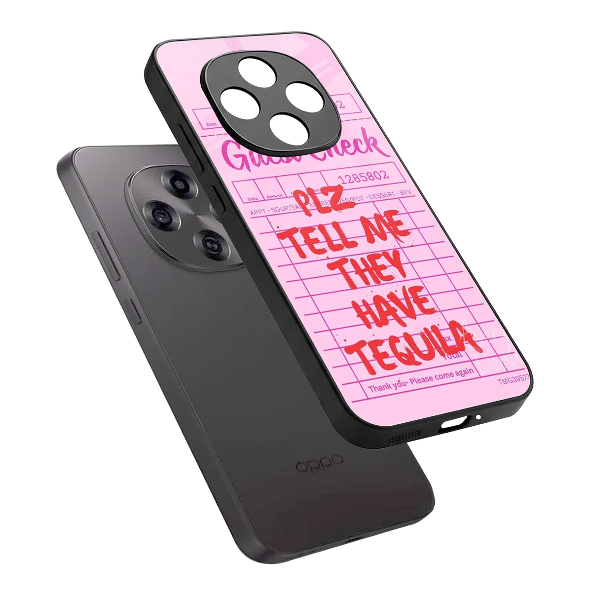 Tequila Hunt sleek oppo f31 pro 5g cover with tempered glass back and TPU edges