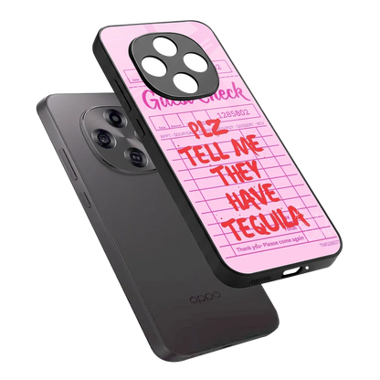 Tequila Hunt sleek oppo f31 pro 5g cover with tempered glass back and TPU edges