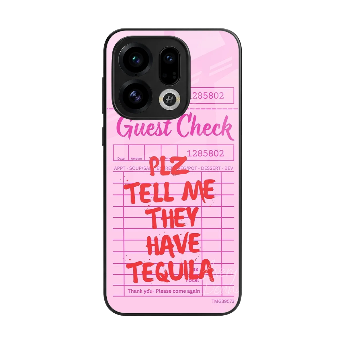 Tequila Hunt back phone cover | glass case for oppo find x9