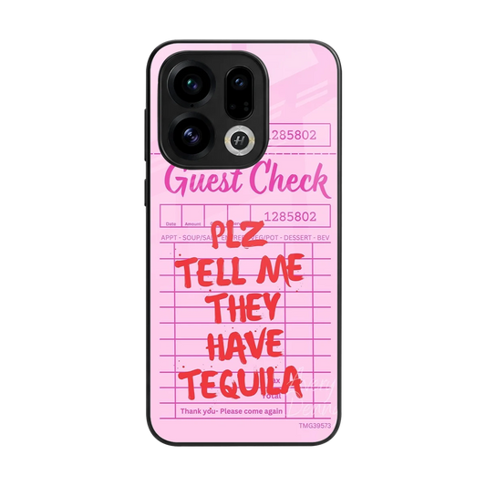 Tequila Hunt back phone cover | glass case for oppo find x9