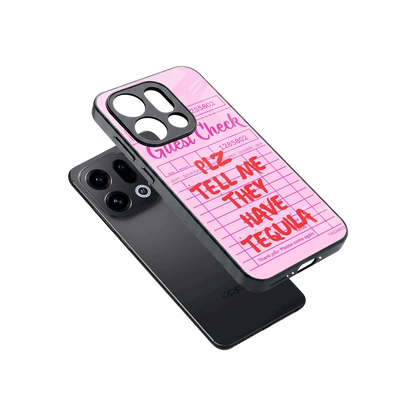 Tequila Hunt sleek oppo find x9 cover with tempered glass back and TPU edges