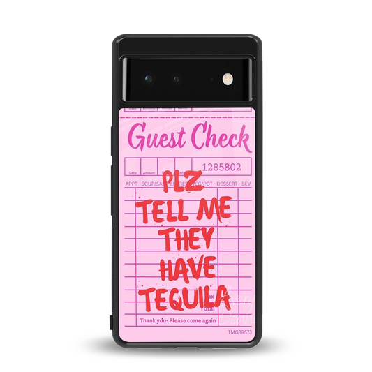 Tequila Hunt back phone cover | glass case for google pixel 6a