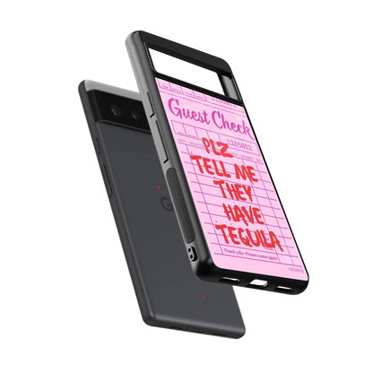 Tequila Hunt sleek google pixel 6a cover with tempered glass back and TPU edges