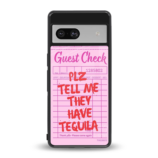 Tequila Hunt back phone cover | glass case for google pixel 7a