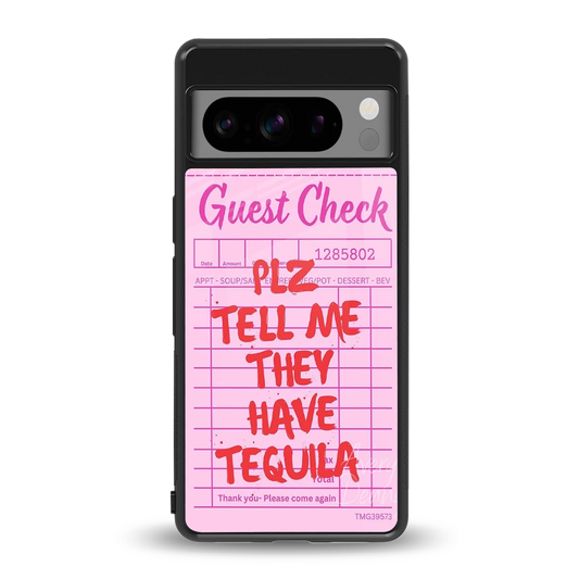 Tequila Hunt back phone cover | glass case for google pixel 8 pro