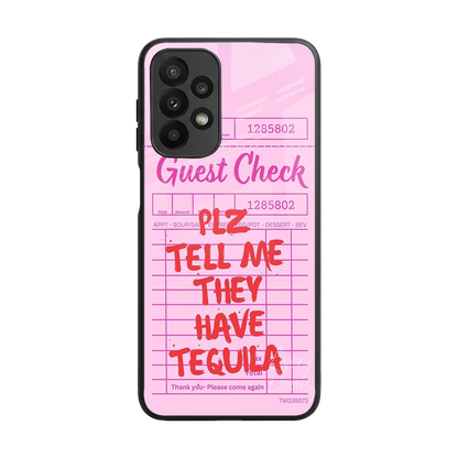 Tequila Hunt back phone cover | glass case for samsung galaxy a23