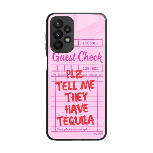 Tequila Hunt back phone cover | glass case for samsung galaxy a23