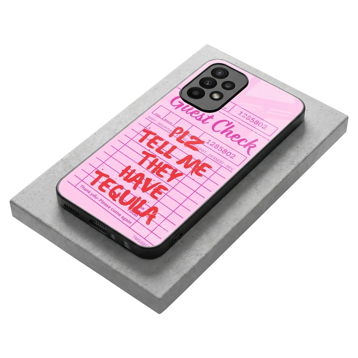 Tequila Hunt stylish phone case for samsung galaxy a23 | glossy glass and slim fit