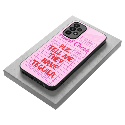 Tequila Hunt stylish phone case for samsung galaxy a23 | glossy glass and slim fit