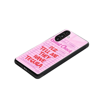Tequila Hunt stylish phone case for samsung galaxy m36 5g | glossy glass and slim fit