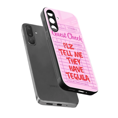 Tequila Hunt sleek samsung galaxy m36 5g cover with tempered glass back and TPU edges