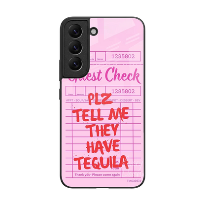 Tequila Hunt back phone cover | glass case for samsung galaxy s22