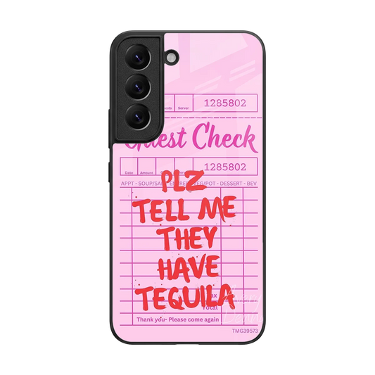 Tequila Hunt back phone cover | glass case for samsung galaxy s22