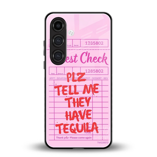 Tequila Hunt back phone cover | glass case for samsung galaxy s24
