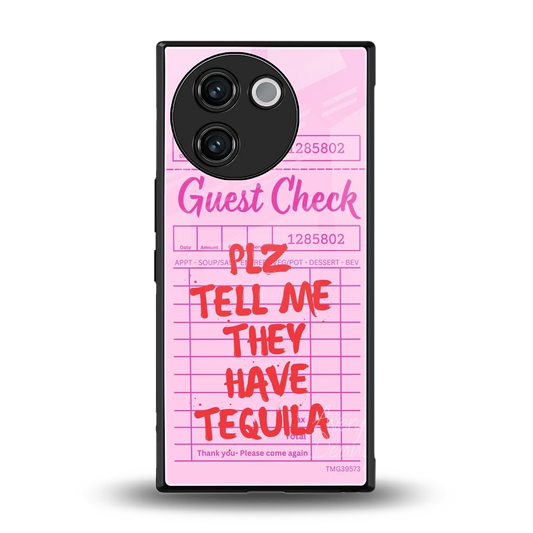Tequila Hunt back phone cover | glass case for vivo v30e