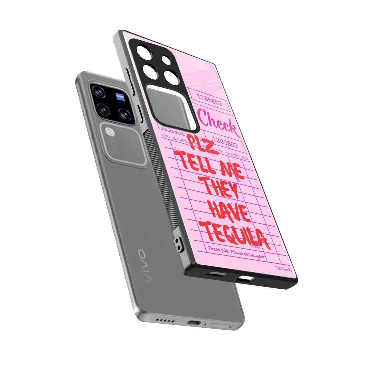 Tequila Hunt sleekvivo v30 pro cover with tempered glass back and TPU edges