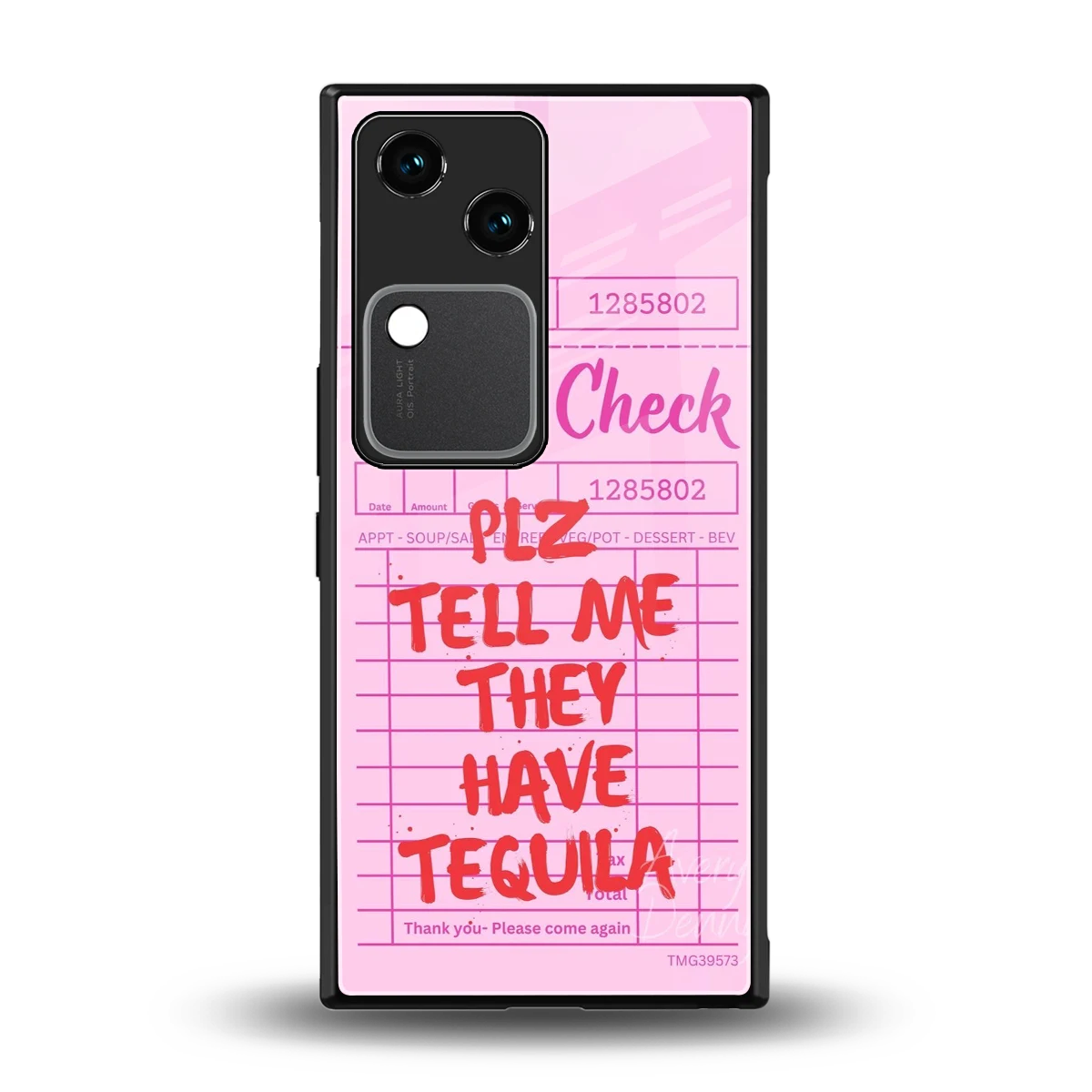 Tequila Hunt back phone cover | glass case for vivo v30