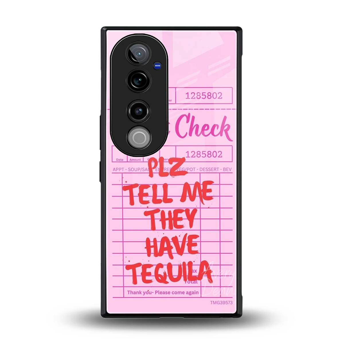 Tequila Hunt back phone cover | glass case for vivo v40 pro
