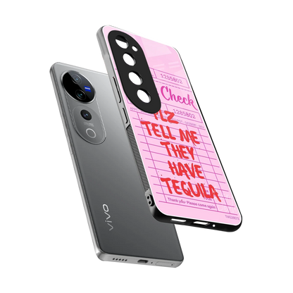 Tequila Hunt sleek vivo v40 pro cover with tempered glass back and TPU edges
