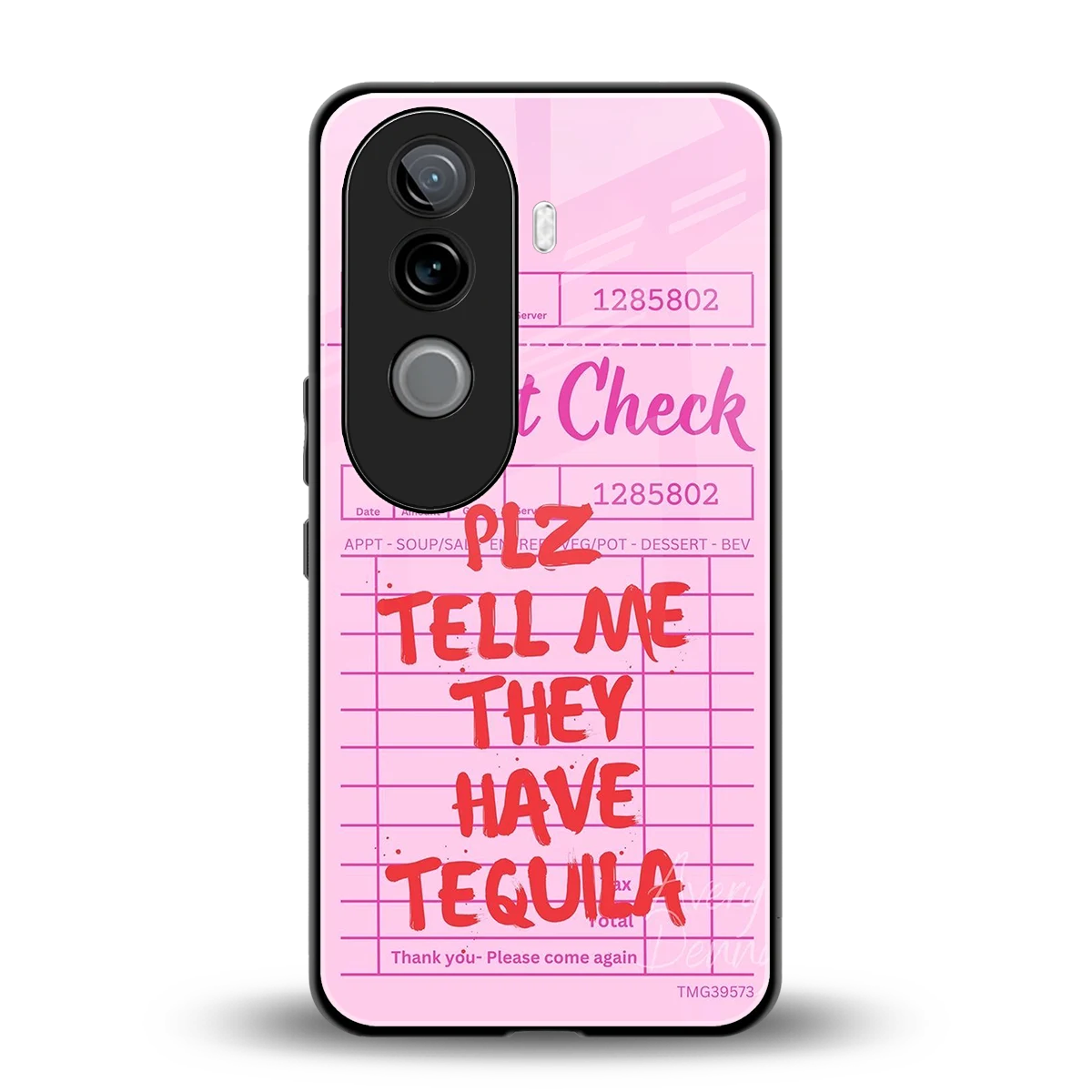Tequila Hunt back phone cover | glass case for vivo v40e