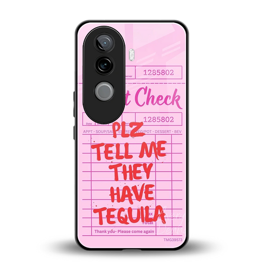 Tequila Hunt back phone cover | glass case for vivo v40e