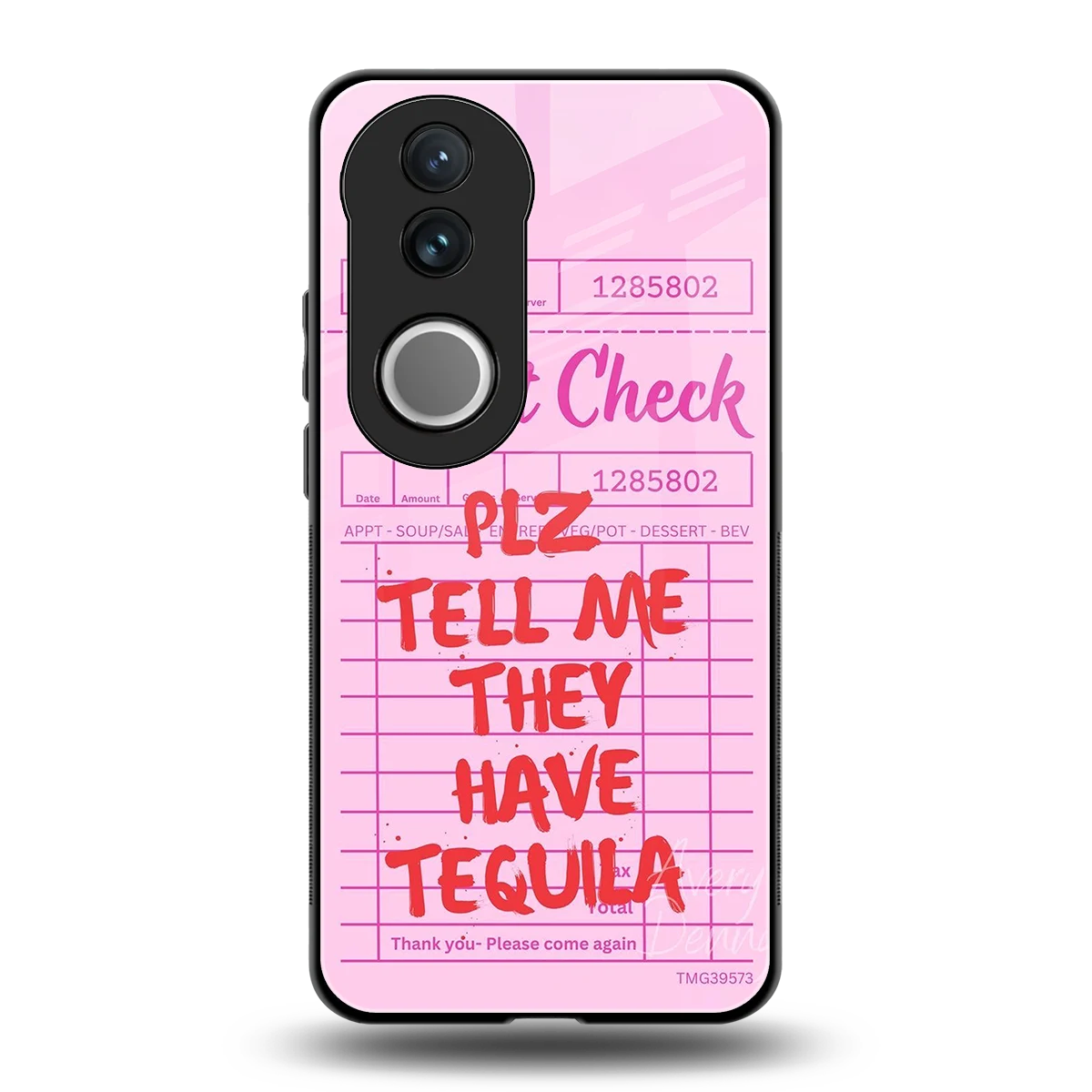 Tequila Hunt back phone cover | glass case for vivo v50