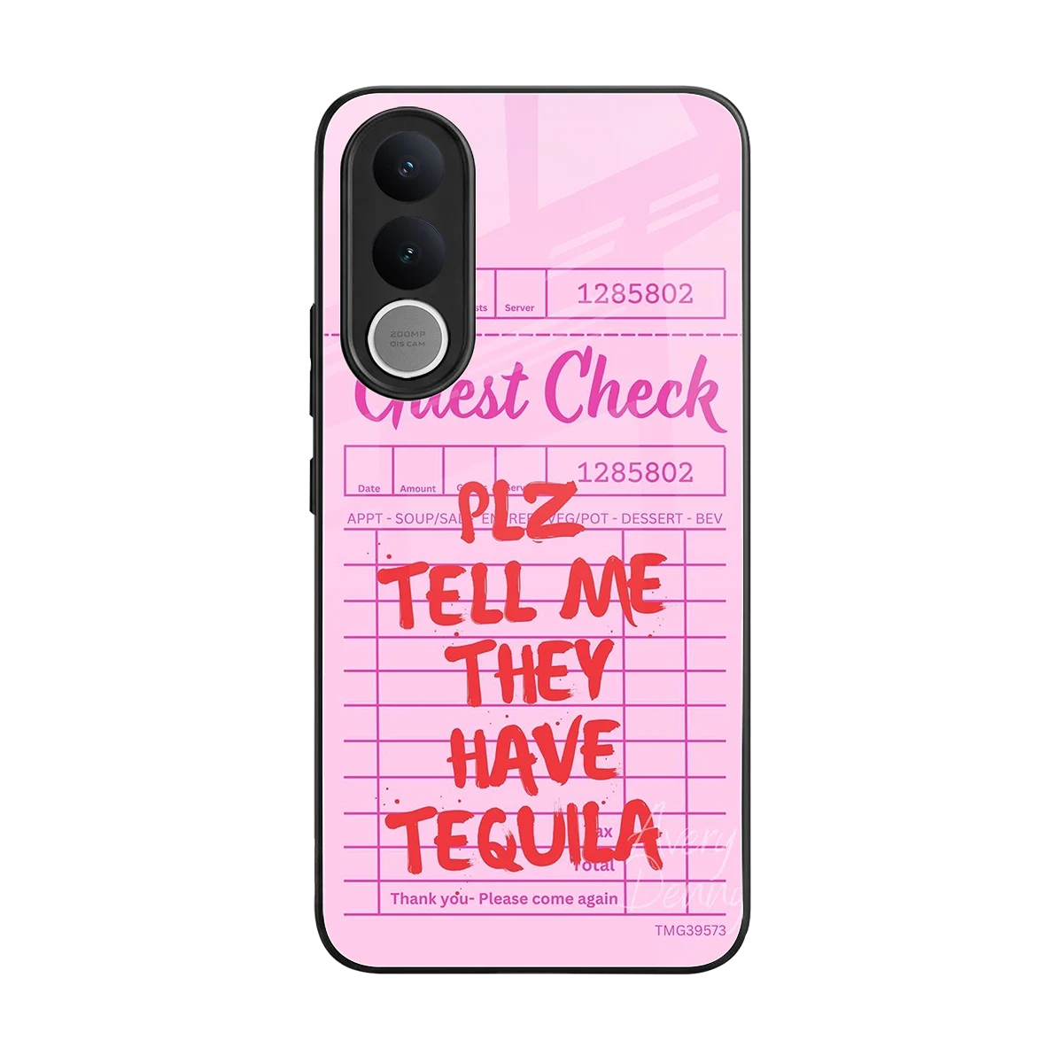 Tequila Hunt back phone cover | glass case for vivo v70 fe