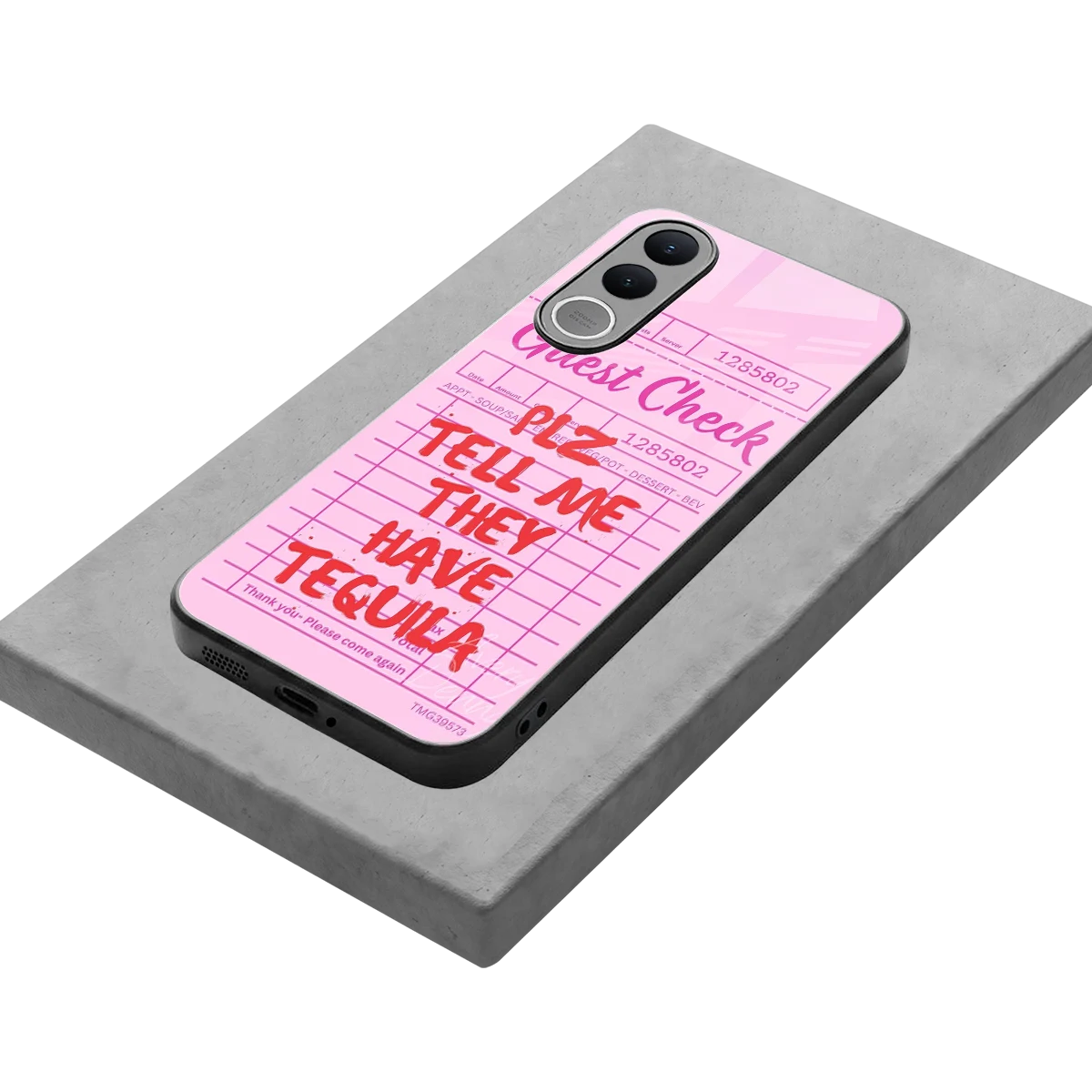Tequila Hunt stylish phone case for vivo v70 fe | glossy glass and slim fit
