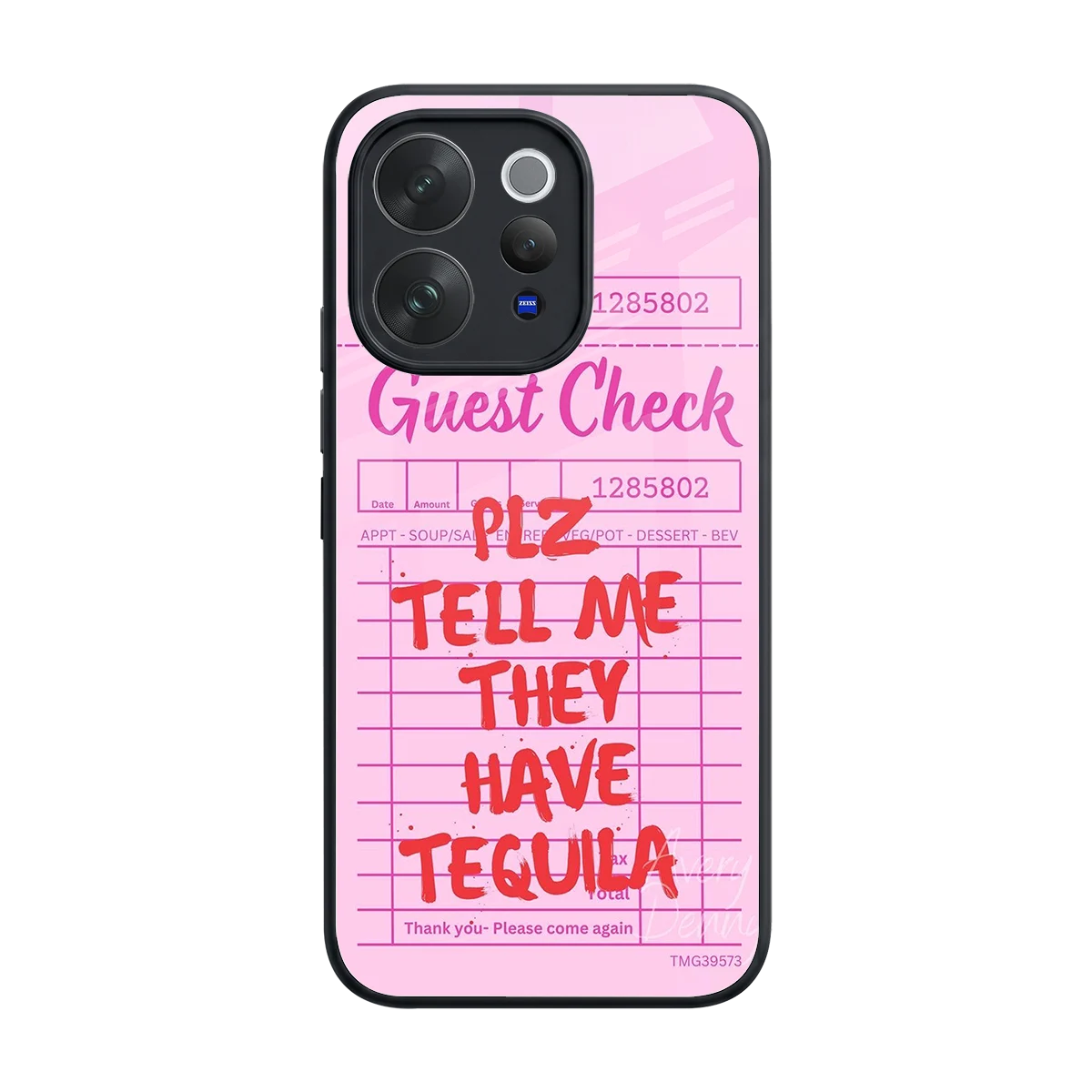 Tequila Hunt back phone cover | glass case for vivo v70