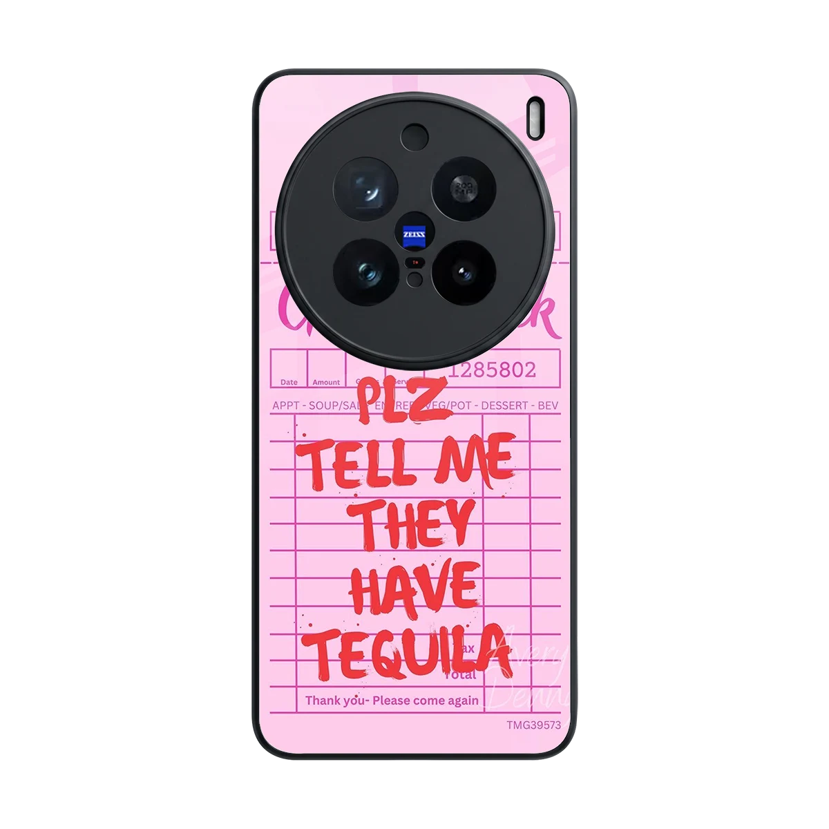 Tequila Hunt back phone cover | glass case for vivo x200 pro