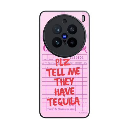 Tequila Hunt back phone cover | glass case for vivo x200 pro